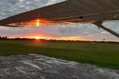 Sonnenuntergang nach einem herrlichen Flugtag